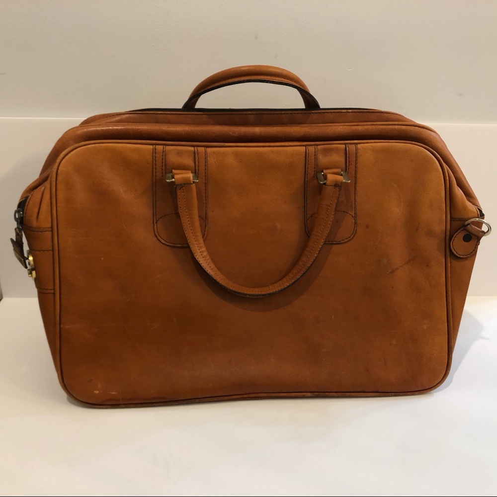 Tan Leather Carryon bag
